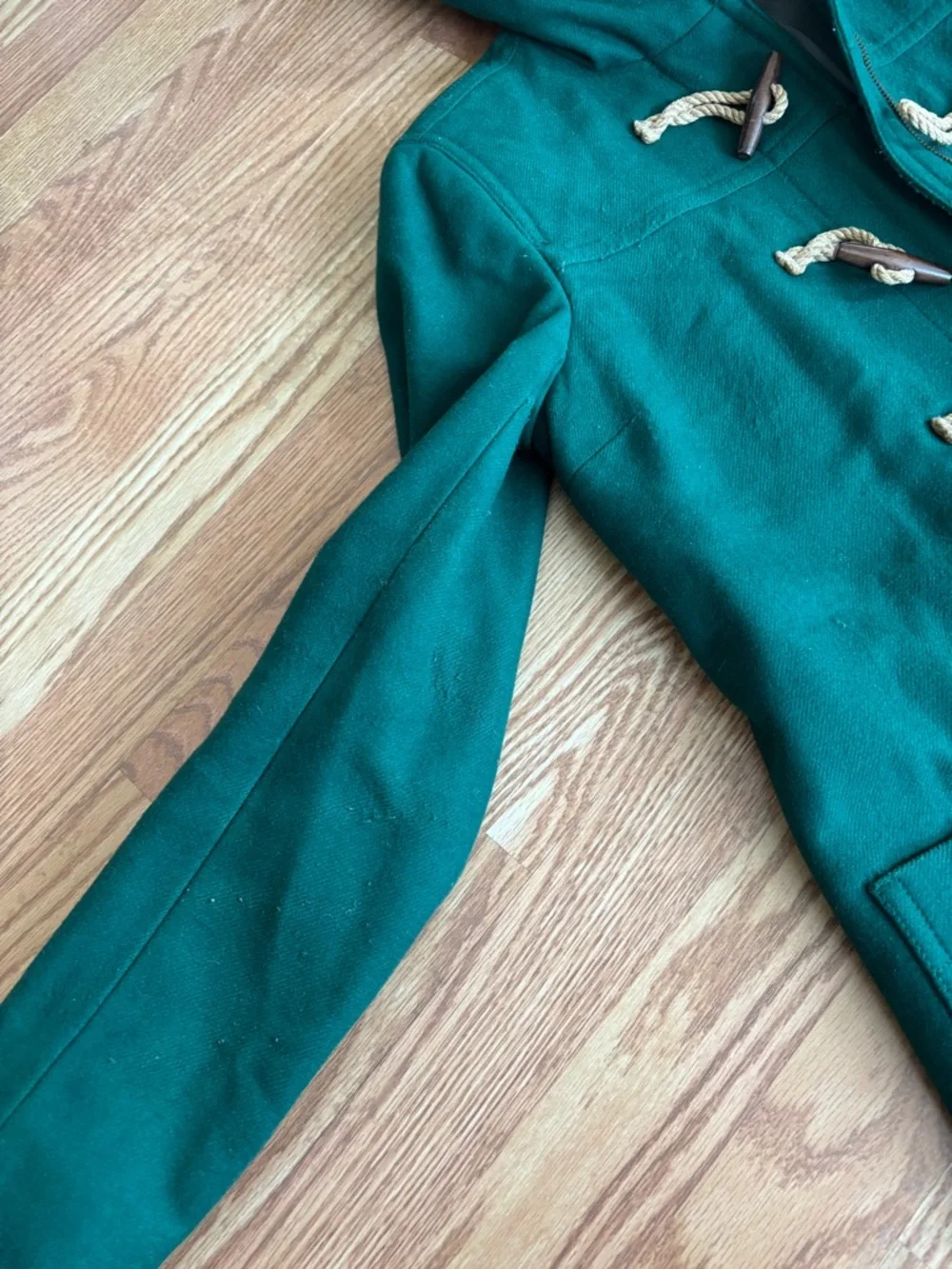J.Crew Wool Cashmere Toggle Coat – Emerald Green – Size 6 - Picture 3 of 11